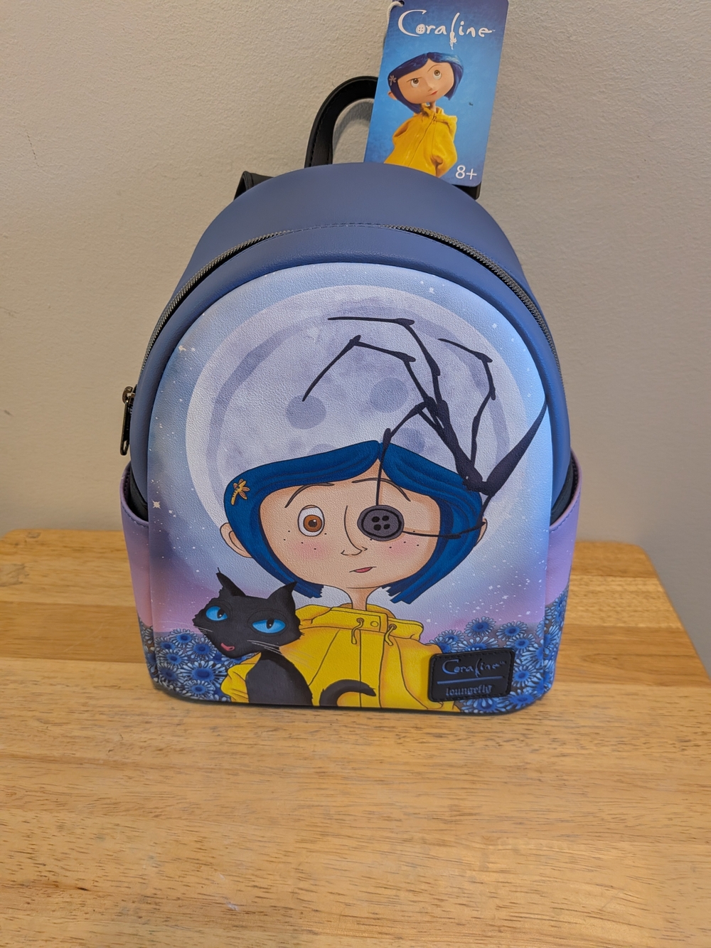 Womens Backpack - Blue and Yellow Graphic Design